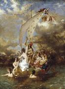 William Etty Youth on the Prow and Pleasure at the Helm Spain oil painting artist